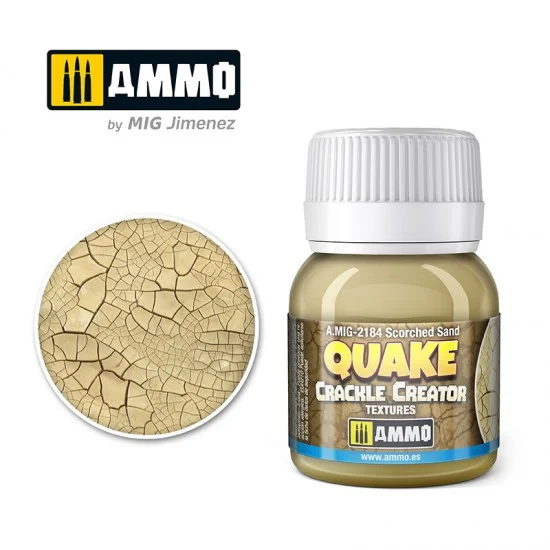 AMMO by Mig Jimenez 2184 Quake Crackle Creator Textures - Scorched Sand (40ml)