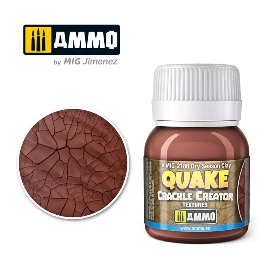AMMO by Mig Jimenez 2186 Quake Crackle Creator Textures - Dry Season Clay (40ml)