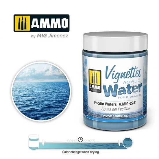 AMMO by Mig Jimenez 2241 Vignettes Acrylic Water - Pacific Waters (100ml)