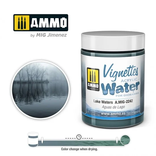 AMMO by Mig Jimenez 2242 Vignettes Acrylic Water - Lake Waters (100ml)