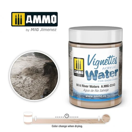 AMMO by Mig Jimenez 2243 Vignettes Acrylic Water - Wild River Waters (100ml)