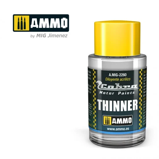 AMMO by Mig Jimenez 2260 Acrylic Thinner (30ml) for Cobra Motor Paints - Hobby & Model Paints