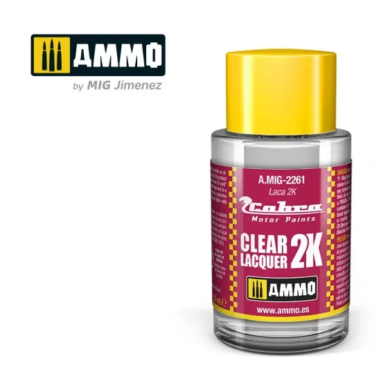 AMMO by Mig Jimenez 2261 Cobra Motor Clear Lacquer 2K for Car Bodies (30ml) - Hobby & Model Paints