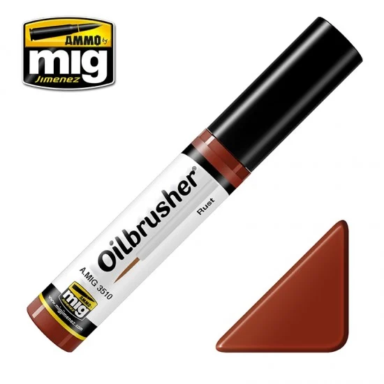 AMMO by Mig Jimenez 3510 Oilbrusher - Rust (Oil paint with fine brush applicator)