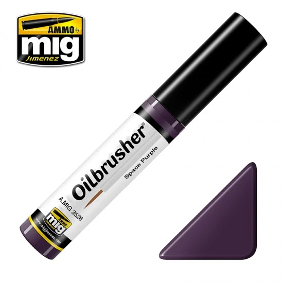 AMMO by Mig Jimenez 3526 Oilbrusher - Space Purple (oil paint with fine brush applicator)
