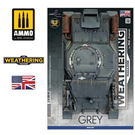 AMMO by Mig Jimenez 4534 The Weathering Magazine Vol. 35 Grey (English) - Modelling Publication