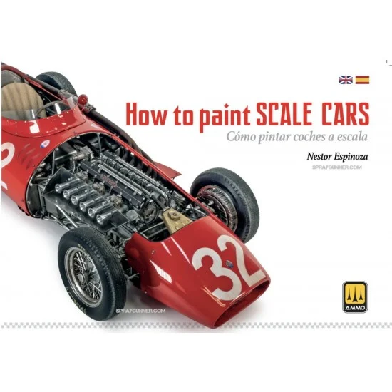 AMMO by Mig Jimenez 6298 How to Paint Scale Cars (Bilingual: English and Spanish, 156 pages) - Modelling Publication