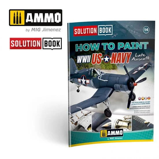 AMMO by Mig Jimenez 6523 Solution Book - How to Paint US Navy WWII Late (Multilingual)