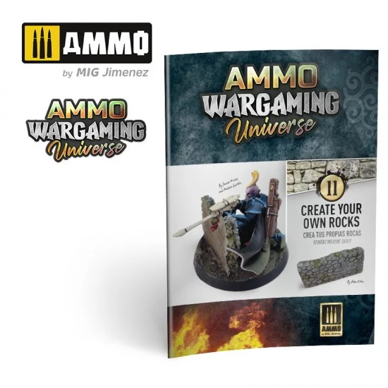 AMMO by Mig Jimenez 6930 Wargaming Universe Book #11 - Create Your Own Rocks (Multilingual)