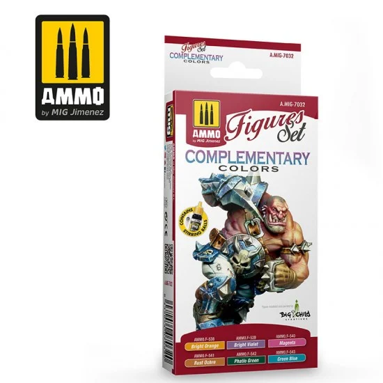 AMMO by Mig Jimenez 7032 Acrylic Paint Set for Figures - Complementary Colours (4x 17ml)