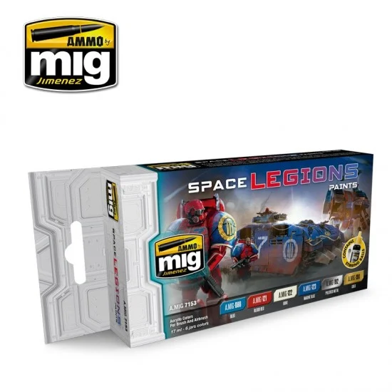 AMMO by Mig Jimenez 7153 Acrylic Paint Set - Space Legions Colours (6x 17ml)