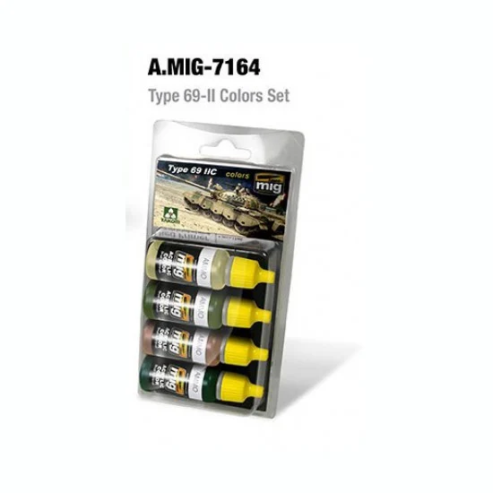 AMMO by Mig Jimenez 7164 Acrylic Paint Set - Type 69 II Colours (17ml x 3) for Takom Model #2054