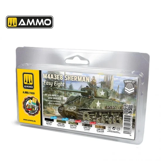 AMMO by Mig Jimenez 7459 Weathering set - M4A3E8 Sherman Easy Eight (5 jars)