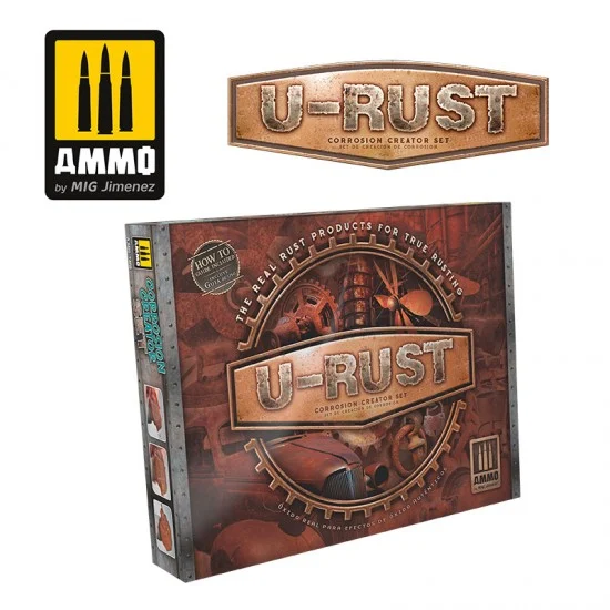 AMMO by Mig Jimenez 7460 U-RUST Corrosion Creator Set (to Create Rust Effects)