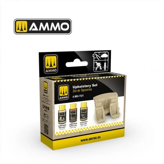 AMMO by Mig Jimenez 7521 Cobra Motor Acrylic Paint set - Upholstery (3x 30ml)