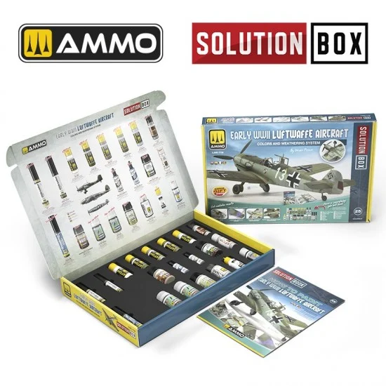 AMMO by Mig Jimenez 7730 Solution Box Vol.25 Early WWII Luftwaffe Aircraft Colours and Weathering System - Hobby & Model Paints