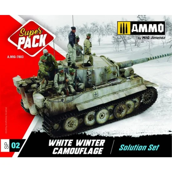 AMMO by Mig Jimenez 7803 [Super Pack] Weathering Solution Set - White Winter Camouflage (1x10ml, 2x17ml, 7x35ml)