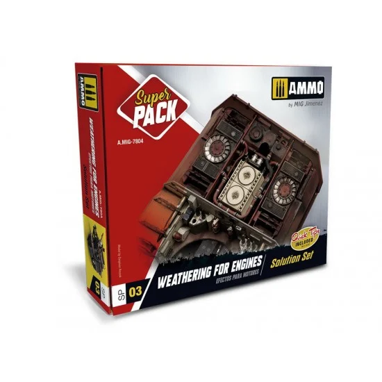 AMMO by Mig Jimenez 7804 Weathering Set - Engines Super Pack