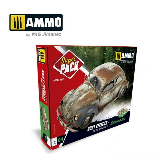 AMMO by Mig Jimenez 7805 Rust Effects Solution Set (3x 10ml, 3x 17ml, 5x 35ml) - Hobby & Model Paints