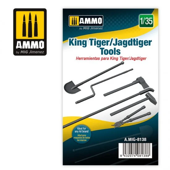 AMMO by Mig Jimenez 8138 1/35 King Tiger/Jagdtiger Tools Resin Kit - Military Vehicles & Tanks