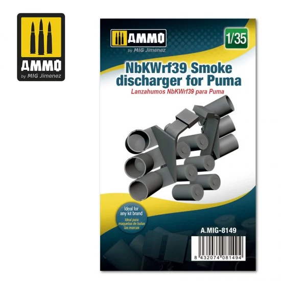AMMO by Mig Jimenez 8149 1/35 NbKWrf39 Smoke Discharger for Puma - Military Vehicles & Tanks