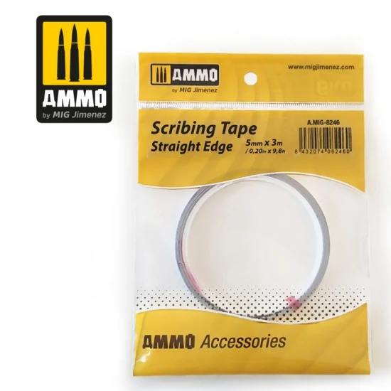 AMMO by Mig Jimenez 8246 Scribing Tape - Straight Edge (5mm x 3m)