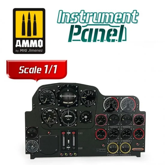 AMMO by Mig Jimenez 8286 1/1 Messerschmitt Me 262 A1 Instrument Panel (648 x 405 x 30 mm) - Model Planes