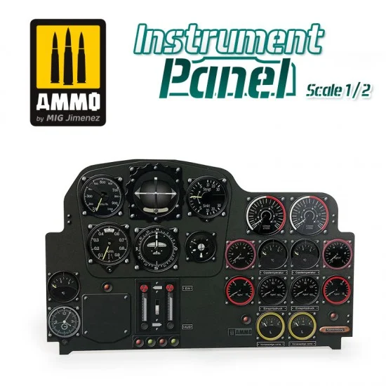 AMMO by Mig Jimenez 8287 1/2 Messerschmitt ME 262 A1 Instrument Panel (solid medium-density fibre board)