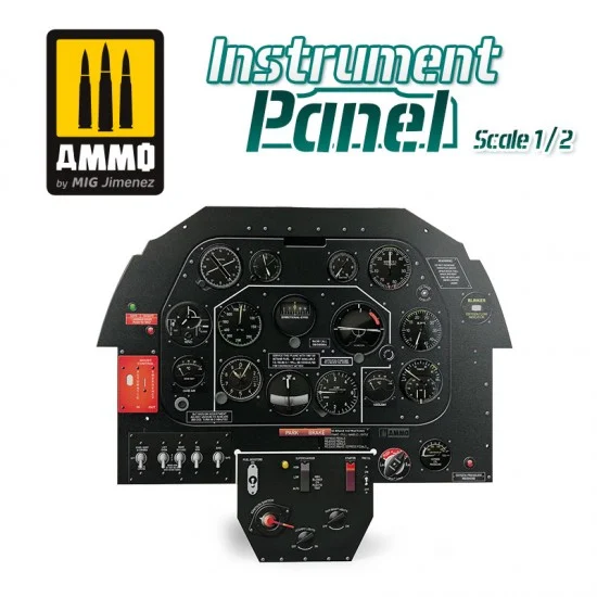 AMMO by Mig Jimenez 8289 1/2 North American P-51B Mustang Instrument Panel (solid medium-density fibre board)