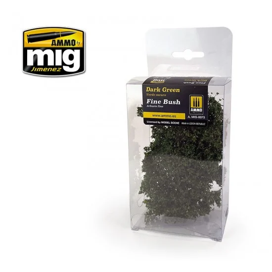 AMMO by Mig Jimenez 8373 Fine Bush - Dark Green for Small Scenes/Dioramas/Railway Modeling