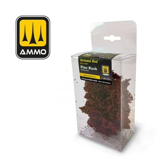 AMMO by Mig Jimenez 8379 Fine Bush - Autumn Red for Small Scenes/Dioramas/Railway Modeling