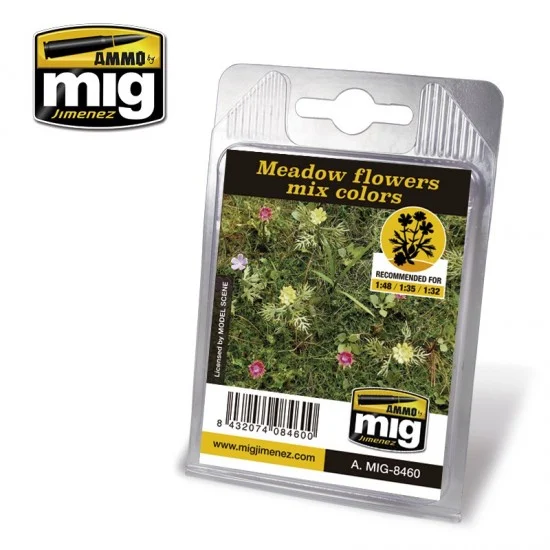 AMMO by Mig Jimenez 8460 1/32, 1/35, 1/48 Mix Colours Meadow Flowers - Scenics & Diorama