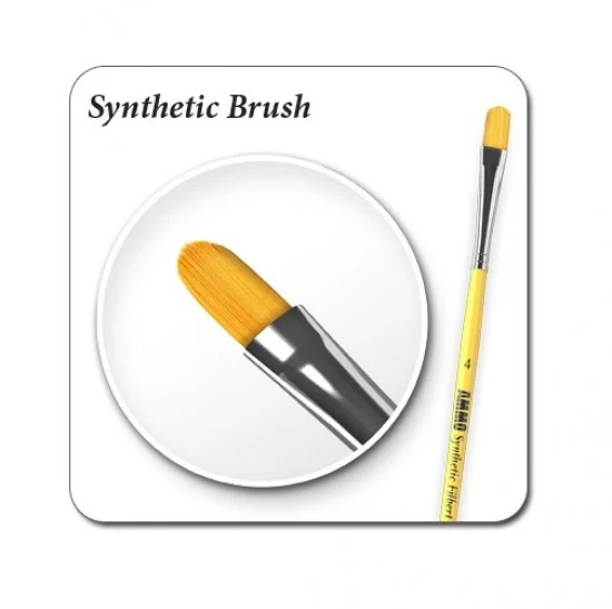 AMMO by Mig Jimenez 8595 Synthetic Filbert Brush Size 4 - Hobby & Model Paints