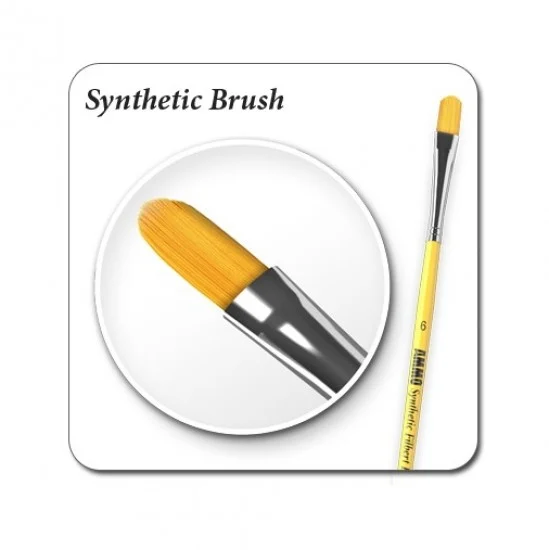 AMMO by Mig Jimenez 8596 Synthetic Filbert Brush Size 6 - Hobby & Model Paints