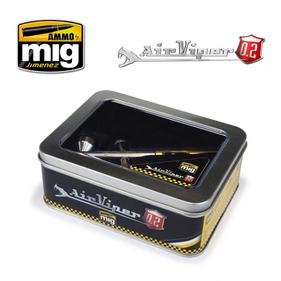 AMMO by Mig Jimenez 8624 Airviper Superfine Airbrush (0.2mm nozzle/needle combination) - Hobby & Model Paints