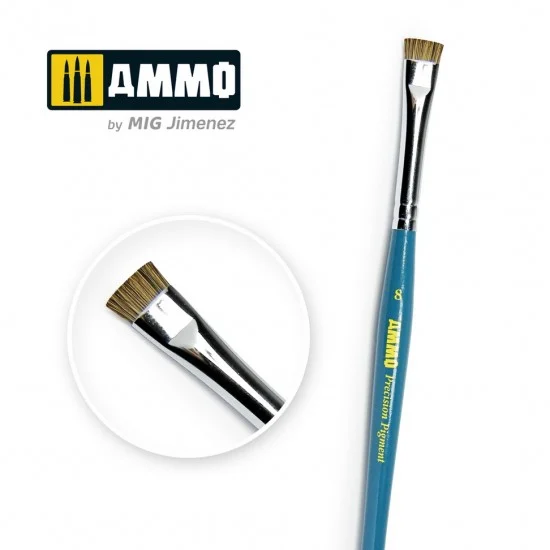 AMMO by Mig Jimenez 8705 8 AMMO Precision Brush for Pigment Application - Hobby & Model Paints