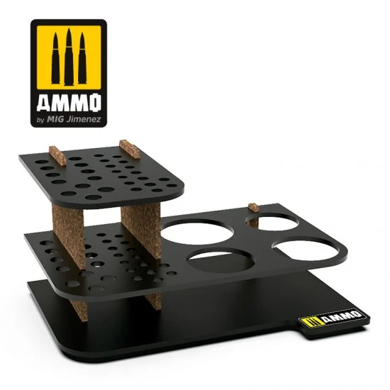 AMMO by Mig Jimenez 8873 Modular System Workshop - Brushes Section (capacity for 30pcs)