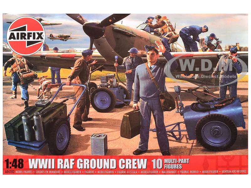 Level 1 Model Kit WWII RAF Ground Crew Figure and Accessory Set 1/48 Plastic Model Kit by Airfix - Accessories
