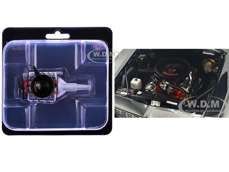 427 Engine & Transmission Replica from "1969 Chevrolet COPO Camaro" 1/18 Model by ACME - Chevrolet Models