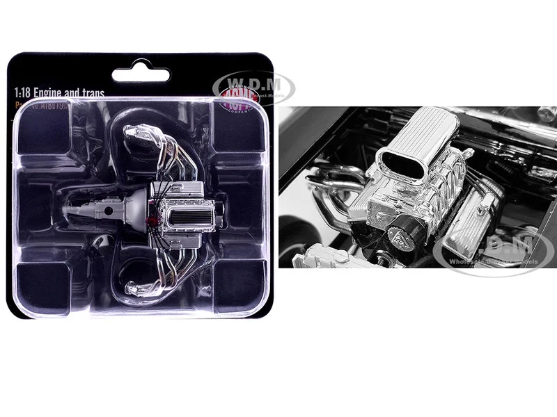 Blown 427 Engine & Transmission Replica from "1957 Chevrolet 150 Gasser" 1/18 Model by ACME - Accessories