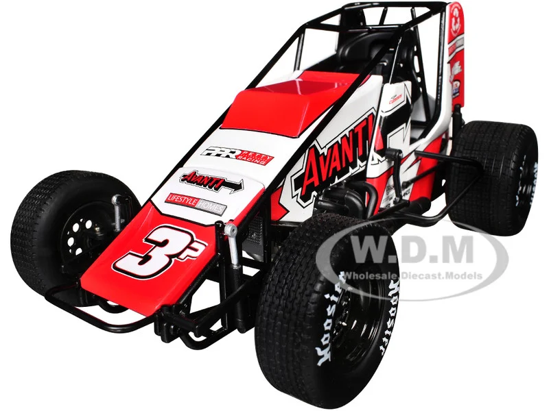 USAC Sprint Car #3P Kyle Cummins "Avanti" Champion "USAC Sprint Car National Championship" (2025) 1/18 Diecast Model Car by ACME - Winged Sprint Cars