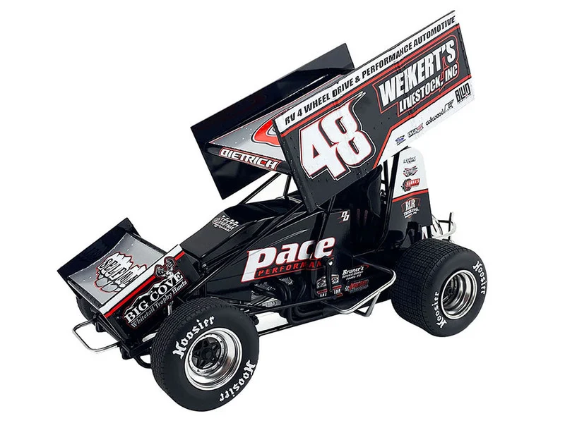Winged Sprint Car #48 Danny Dietrich "Weikert's Livestock Inc." Gary Kauffman Racing (2024) 1/18 Diecast Model Car by ACME - Winged Sprint Cars