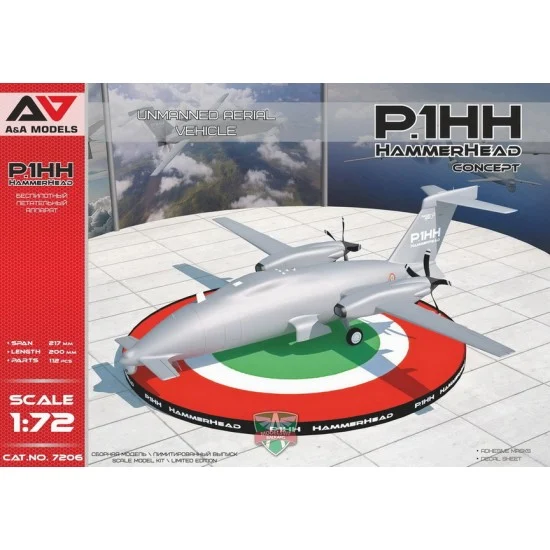 A&A Models 7206 1/72 Piaggio P.1HH Hammerhead (Concept) UAV - Model Planes
