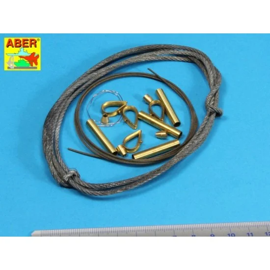 Aber 16030 1/16 Tow Cables & Track Cable with Brackets for Tiger I, King Tiger & Panther kits - Military Vehicles & Tanks