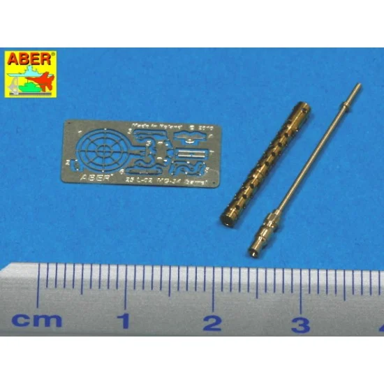 Aber 25L-02 1/25 Turned Barrel for German Machine Gun MG34 for all models