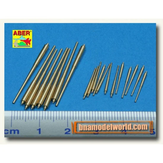 Aber 350L-45 1/350 Gun Barrels for German Prinz Eugen, Admiral Hipper, Blucher, Lutzow