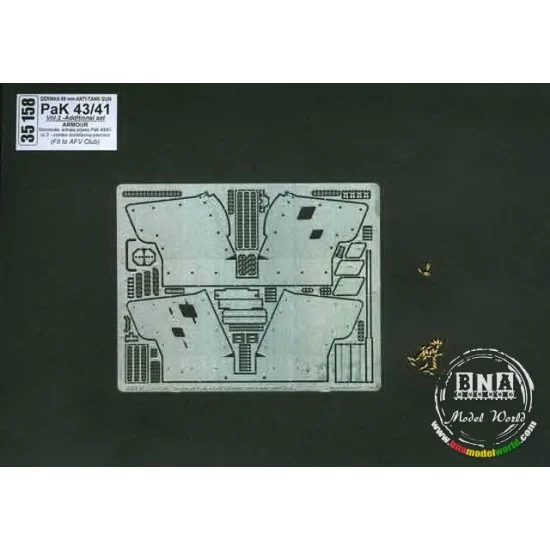 Aber 35158 Additional Armour for 1/35 German 88mm Anti-tank Gun PaK 43/41 for AFV Club kit