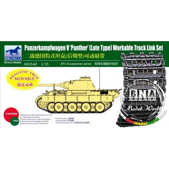 Bronco AB3540 Workable Track Set for 1/35 Panther Later Type - Military Vehicles & Tanks