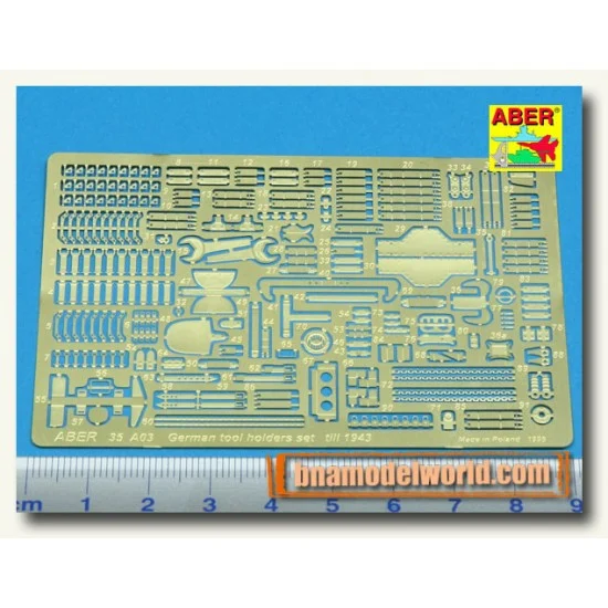 Aber 35A003 1/35 German Tool Holders till 1943 for General Use - Military Vehicles & Tanks