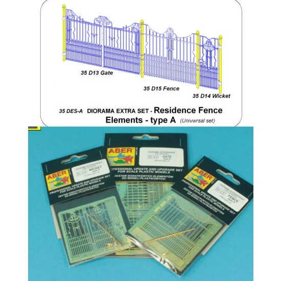 Aber 35 DES-A 1/35 Residence Fence Elements Type A